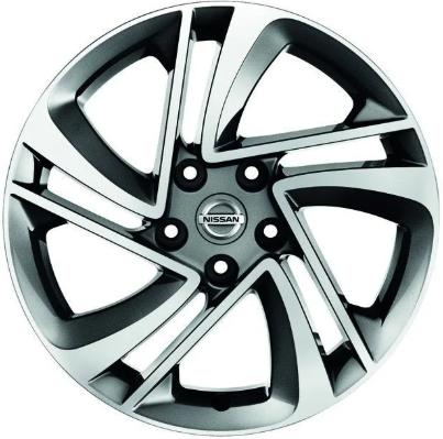 Диск легкосплавний Snow Flake R17 з центр. ковпачком (темно-сірий), QASHQAI J11 (42330)