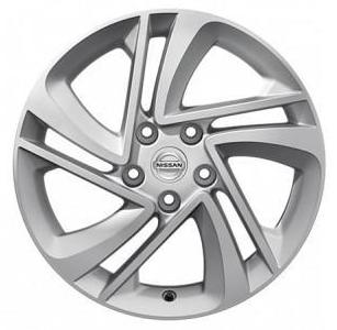 Диск легкосплавний SNOW FLAKE R17 з центральним ковпачком (сріблястий G081-2), QASHQAI J11E (42328)