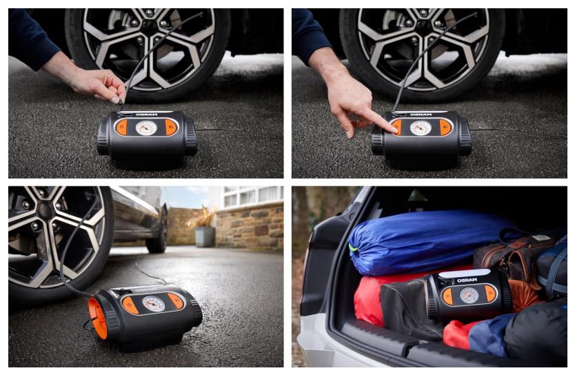 Компресор автомобільний з ліхтарем 12v (44604)