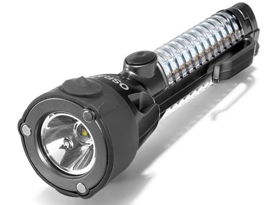 Аварійний молоток-ліхтарик з LED підсвіткою та лезом для пасу безпеки (42931)